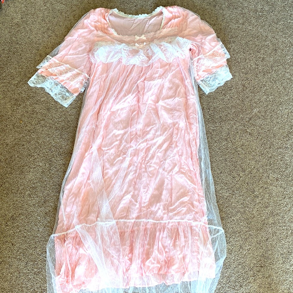 Lacey Pink Nightgown